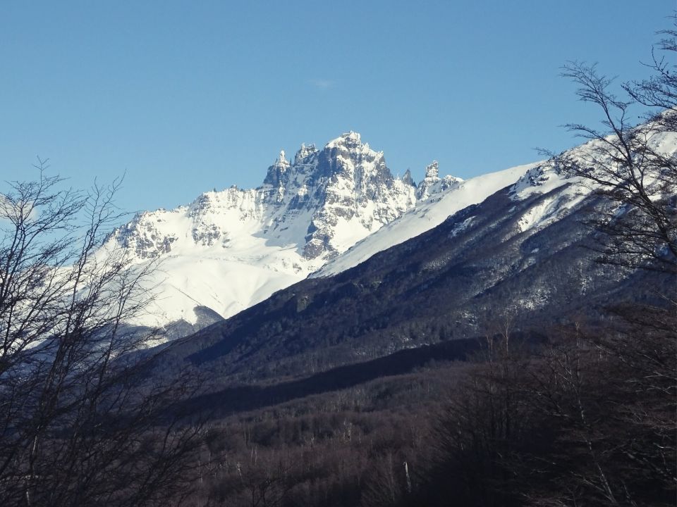 Cerro Castillo desde la carretera en Coyhaique