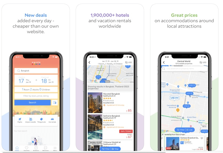 apps de viajes agoda para alojamiento