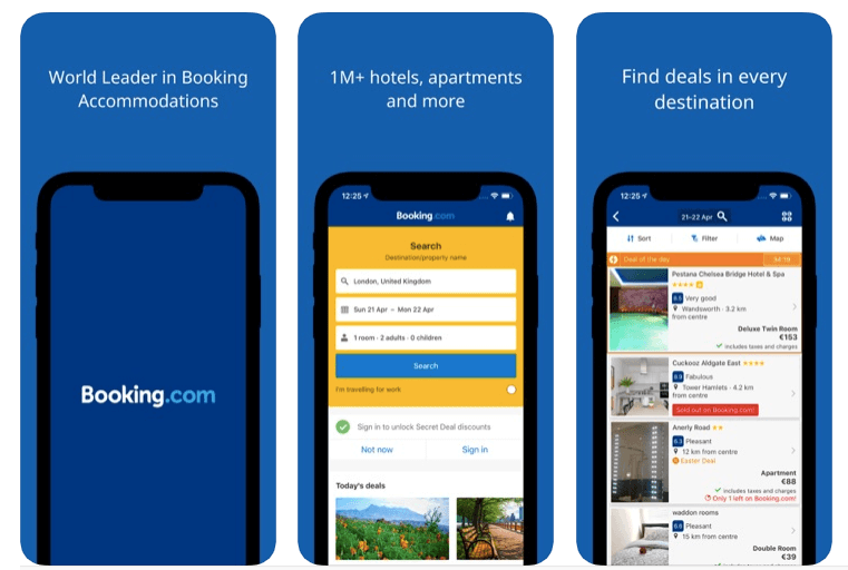 apps de viajes booking.com para alojamiento