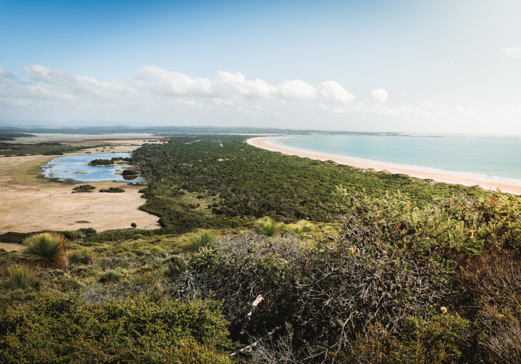 playa de narawntapu en Tasmania, australia