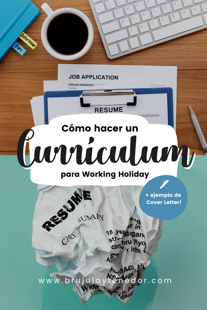 como hacer un curriculum para working holiday en ingles