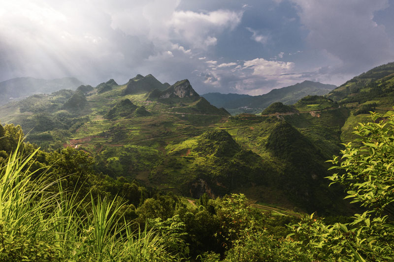 paisajes de montaña en el norte de vietnam